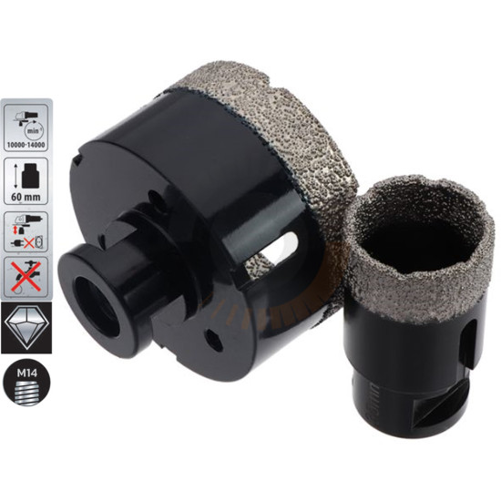 Broca 68mm para furar Cerâmica c/Rosca M14