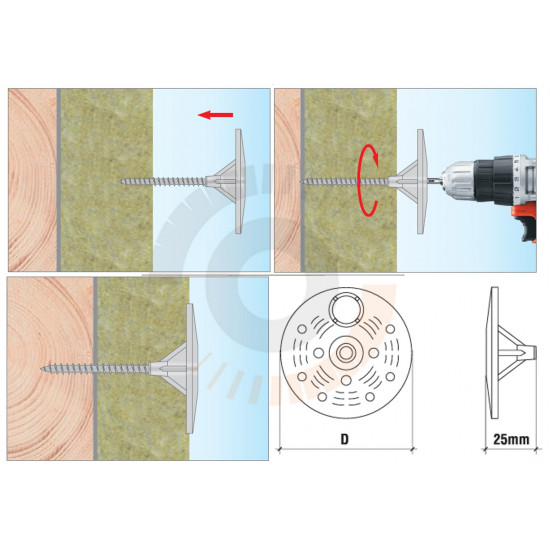 Disco para Fixação de Placas Isolantes - ETICS 