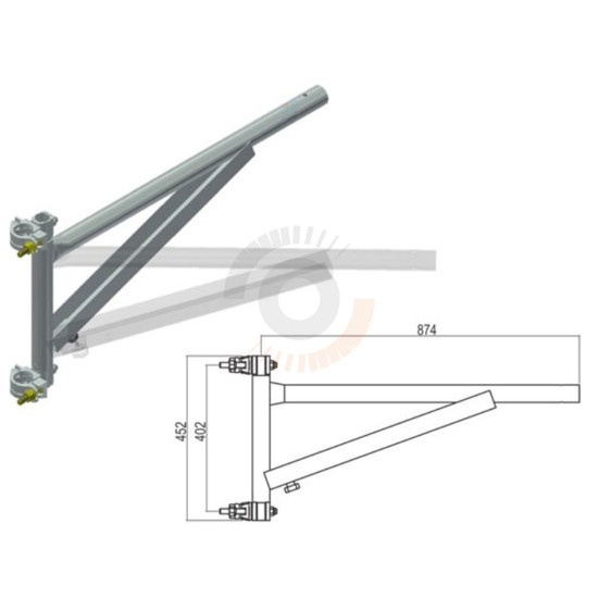 Esquadro de suporte p/Roldana