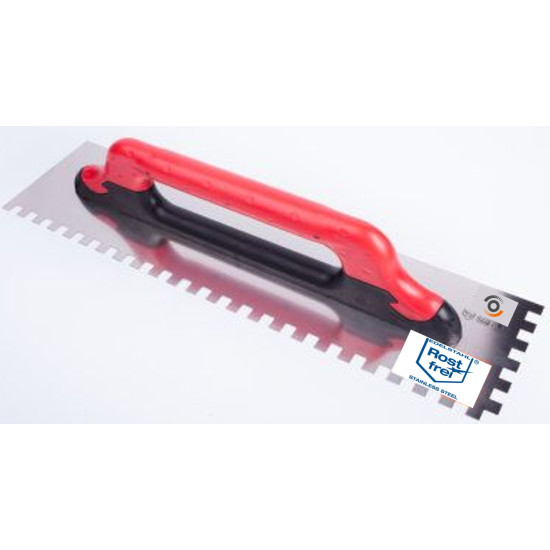 Liçosa em Inox Profissional Dentada 480x130mm - Cabo Borracha