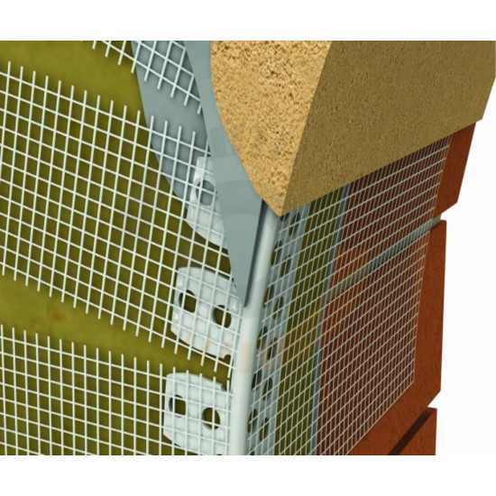 Perfil PVC com Rede para Cantos Redondos